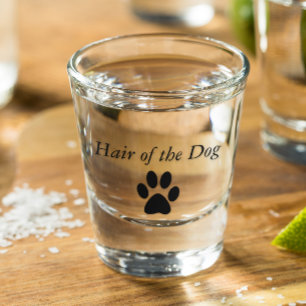 Verre A Shot Empreinte de Patte de Poil de Chien