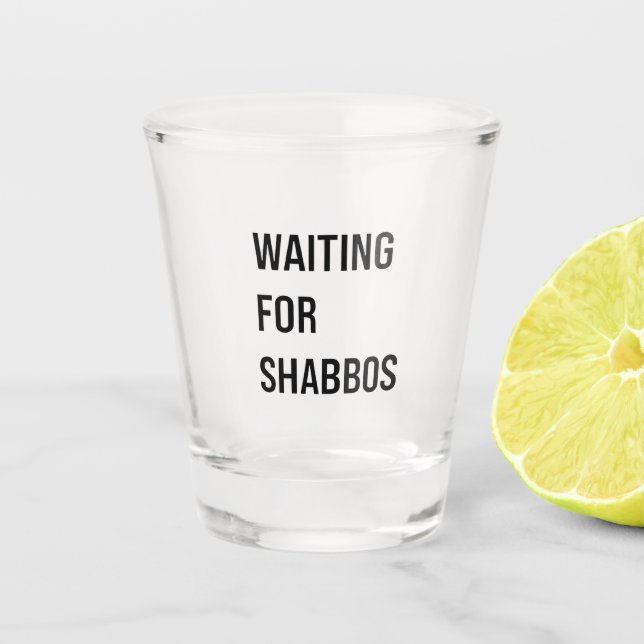 Verre A Shot En attendant le Shabbos Hanoukka Jewish Funny (Devant)