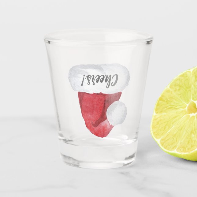 Verre A Shot En Bas ! Le chapeau du Père Noël Upsidedown (Devant)