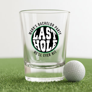 Verre A Shot Enterrement de vie de garçon de golf dernier trou