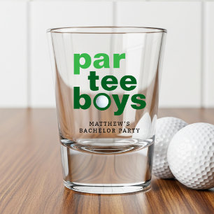 Verre A Shot Enterrement de vie de garçon de golf par les garço