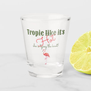 Verre A Shot Enterrement de vie de jeune fille rose tropical à