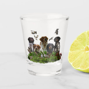 Verre A Shot Épagneul breton et bécasse 