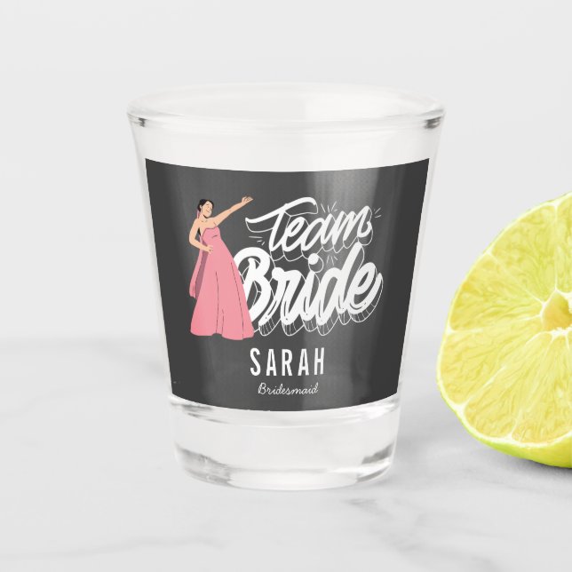 Verre A Shot Épouse de la mariée de l'équipe (Devant)