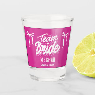 Verre A Shot Épouse de l'équipe Coquette Bow Mariage de la serv