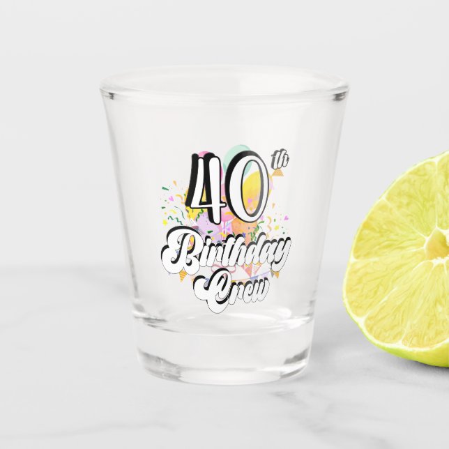 Verre A Shot Équipage de 40e anniversaire de l'équipage de 40 p (Devant)