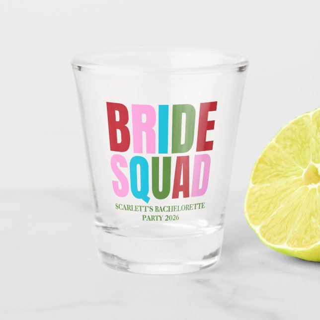 Verre A Shot Équipe de la mariée d'hiver Enterrement de vie de  (Devant)