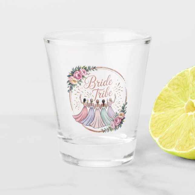 Verre A Shot Équipe de la Mariée Nom Personnalisé Enterrement d (Devant)