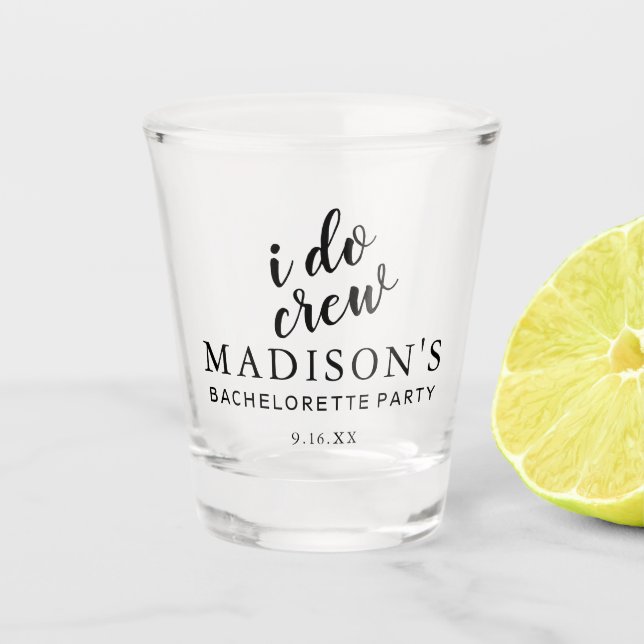 Verre A Shot Équipe du 'Je Dis Oui' Mariage Personnalisé (Devant)