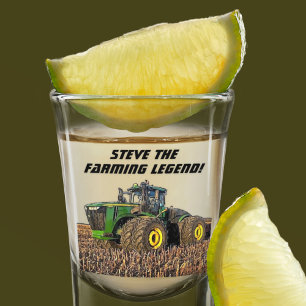 Verre A Shot Équipement de tracteur de légende de l'agriculture