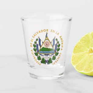 Verre A Shot Escudo de El Salvador
