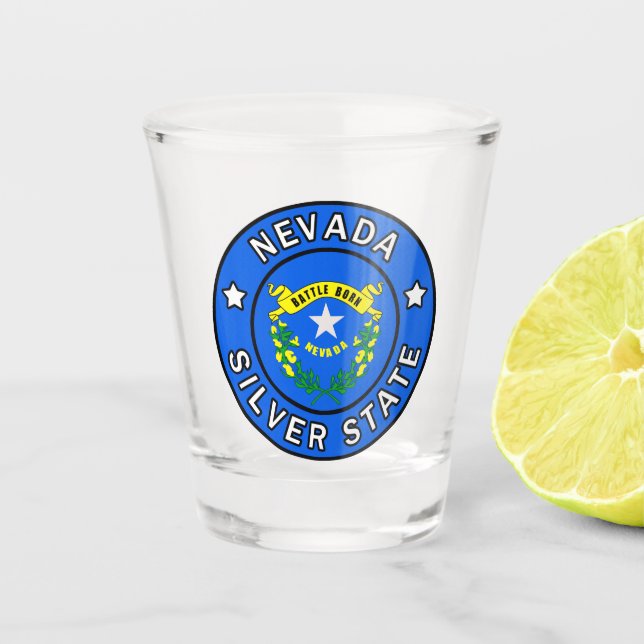 Verre A Shot État Silver du Nevada (Devant)