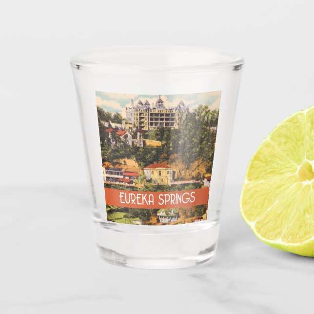 Verre A Shot Eureka Springs, Arkansas illustration vintage (Devant)