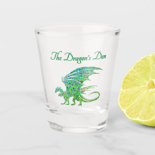 Verre A Shot Extraordinaire Mosaic Green Dragon Personnel