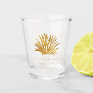 Verre A Shot Faux Gold Agave Wedding Favoriser