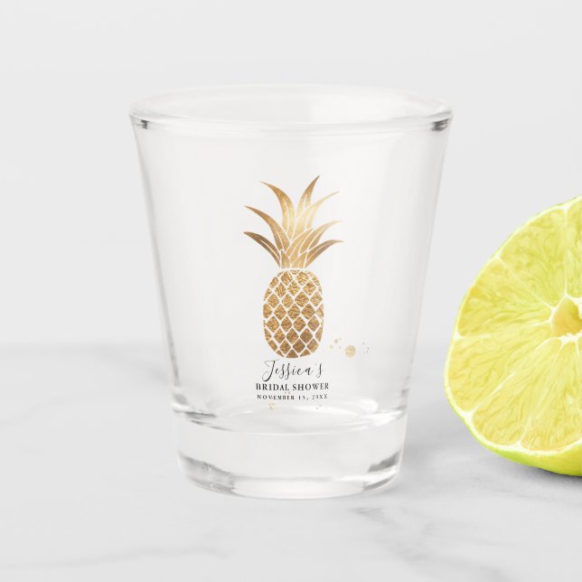 Verre A Shot Faux Gold Pineapple mariage cadeau de fête (Devant)