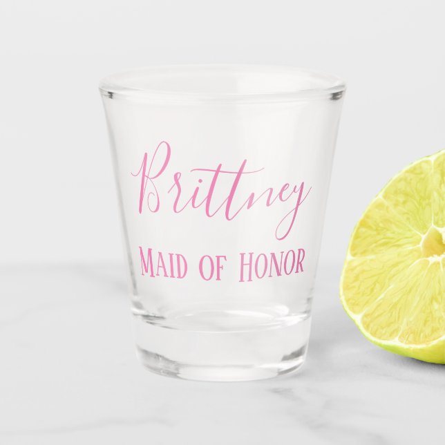 Verre A Shot Faveur pour votre domestique d'honneur (Devant)