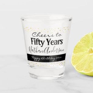 Verre A Shot Félicitations à 50 ans d'anniversaire personnali