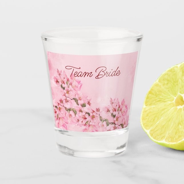 Verre A Shot Femme d'honneur Spring Cherry Blossoms (Devant)