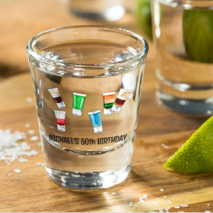 Verre A Shot Fête Anniversaire Boisson Alcool Party Personnalis