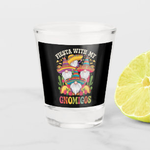 Verre A Shot Fête avec mes Gnomigos Gnome Cinco De Mayo