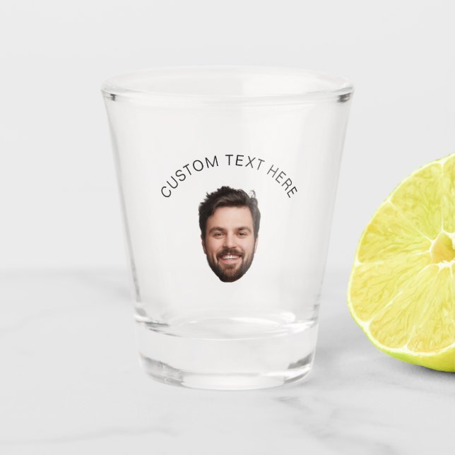 Verre A Shot Fête d'anniversaire personnalisées Fête de visage  (Devant)