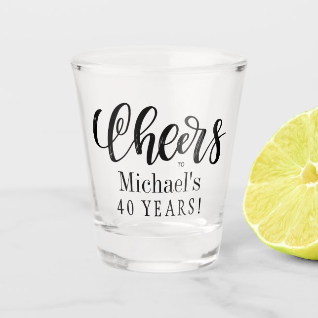 Verre A Shot Fête de 40 ans personnalisée (Devant)