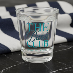 Verre A Shot Fête de Bachelorette Bleue Simple Moderne Club Bac