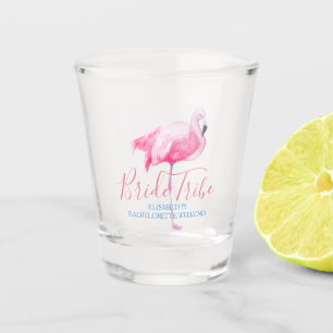 Verre A Shot Fête de bachelorte tropicale flamingo rose