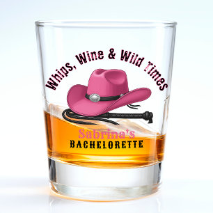 Verre A Shot Fête de Fiançailles de Cowgirl Fouets Vin & Moment