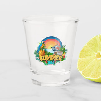 Verre A Shot Fête de plage ambiance estivale