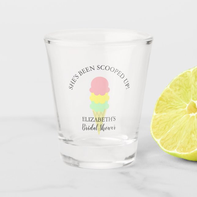 Verre A Shot Fête des mariées de crème glacée récupérée (Devant)