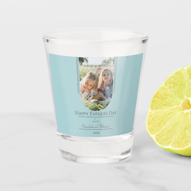 Verre A Shot Fête des pères photo Arch moderne | TURQUOISE (Devant)