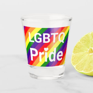 Verre A Shot Fierté LGBTQ Arc-en-ciel 6 bandes