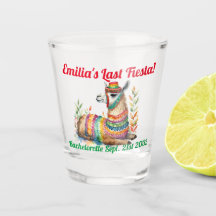 Fiesta Shot Verre Llama Bachelorette personnalisée