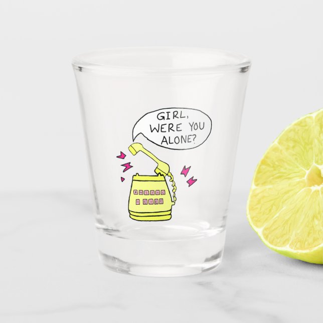 Verre A Shot Fille Étais-Tu Seule ?Verre à shot (Devant)