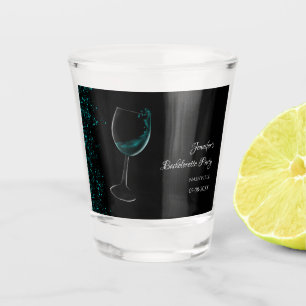 Verre A Shot Filles week-end mocktail bachelorette fête bleu