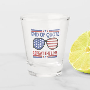 Verre A Shot Fin du devis Répéter The Line American Patriotic b