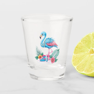 Verre A Shot Flamant rose Chucks and Pearls Comma La Harris 202