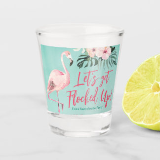 Verre A Shot Flamant rose Shot Glass Tropical Bachelorette Part