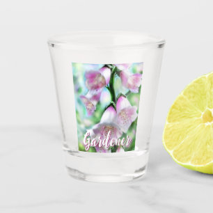 Verre A Shot Fleurs de digitale florales rose personnalisées po