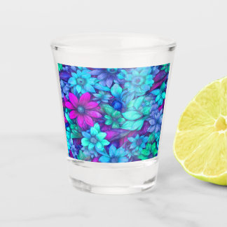 Verre A Shot Floral Abstrait #62
