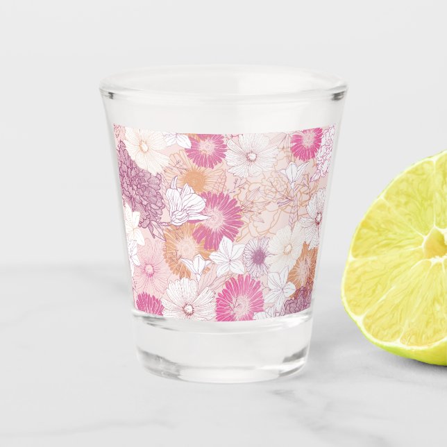Verre A Shot Floral sans joint (Devant)