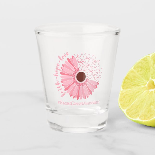 Verre A Shot Foi, Espoir, Amour - Sensibilisation au cancer du  (Devant)