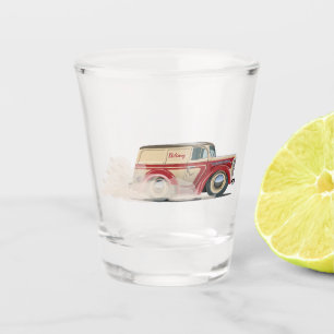 Verre A Shot Fourgonnette de livraison de dessin animé rétro