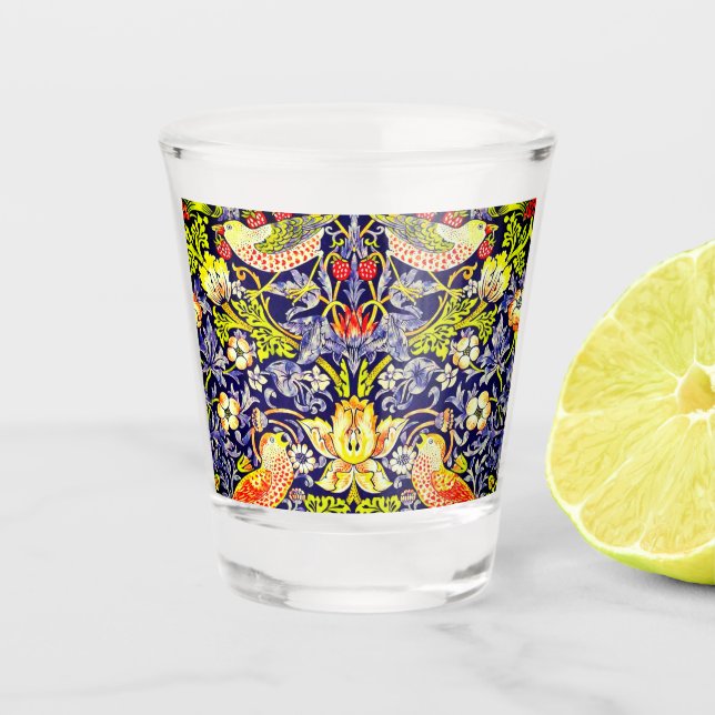 Verre A Shot Fraise Thief Oiseaux William Morris (Devant)