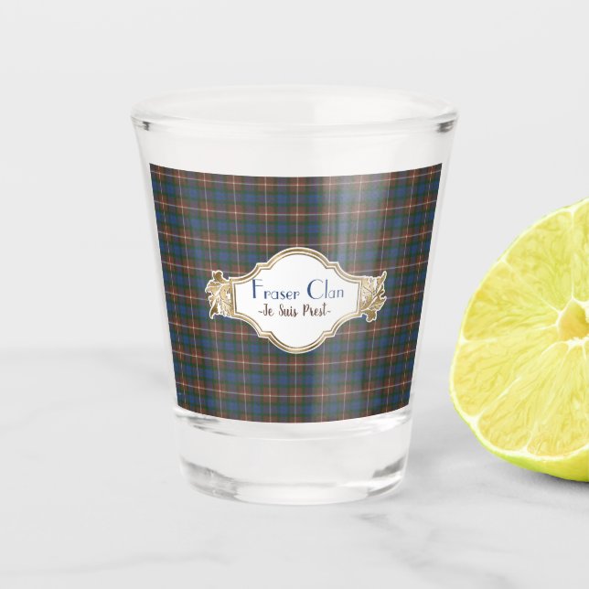 Verre A Shot Fraser Original Scottish Clan Tartan (Devant)