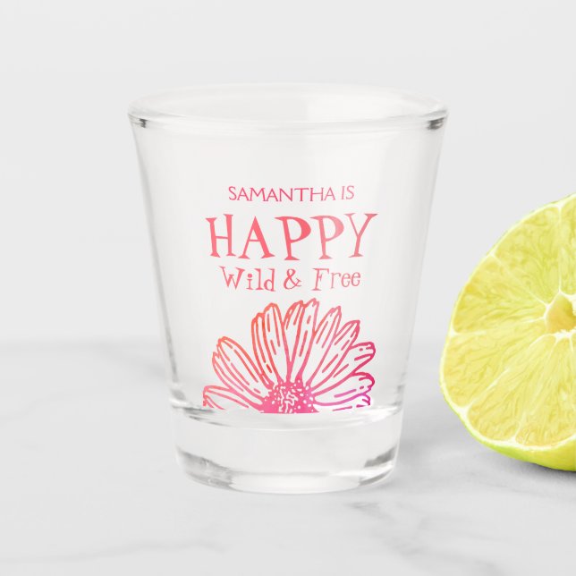 Verre A Shot Fun Happy Wild & Free Retirement Party (Devant)