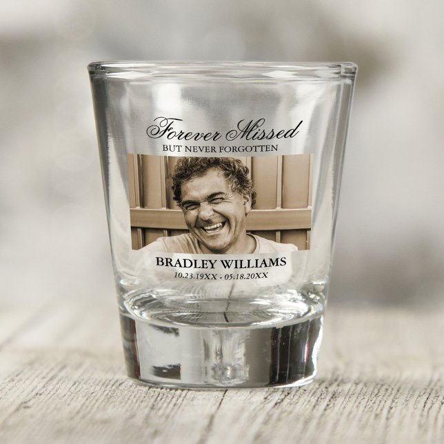 Verre A Shot Funeral Keepsake Memorial Photo (Créateur téléchargé)
