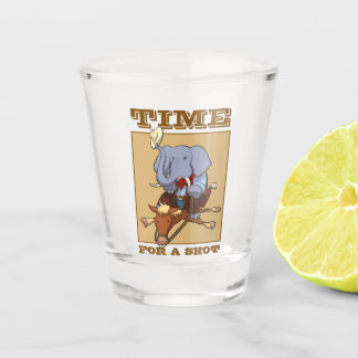 Verre A Shot Funny Elephant Time For A Shot Cowboy Cartoon